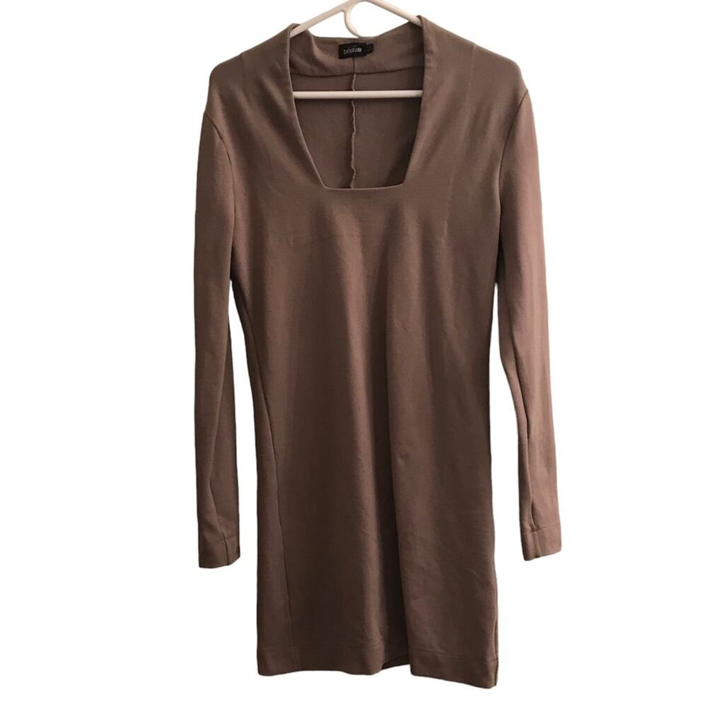 Kate Spade Saturday Square Neckline Long Sleeve Shift Dress Size Small